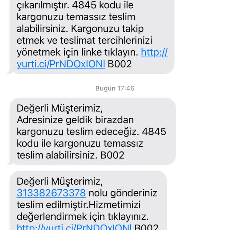 Türkkonut şubesi çok önemli bir evrakı şahsıma teslim etmeden teslim edildi mesajı attı