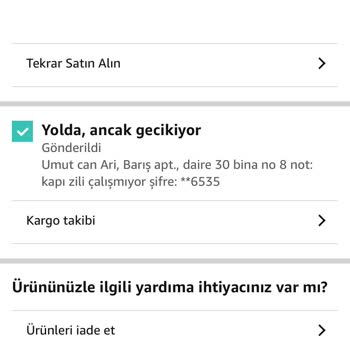 Amazon Siparişimde Gecikme Ve Yanlış Bilgilendirme