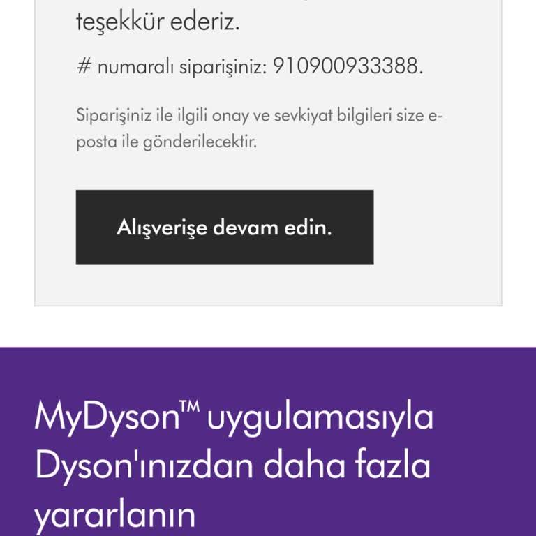 Dyson Siparişim Görünmüyor Ve Para İadesi Yapılmıyor