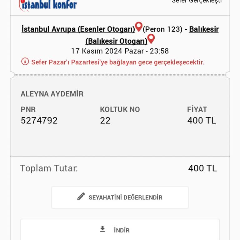 Müşteri Hizmetleri Ve Erken Kalkan Otobüs Sorunu