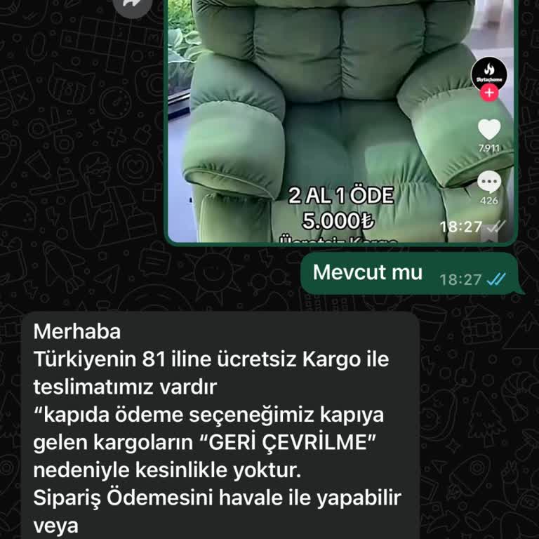 TikTok'ta Yanıltıcı Koltuk Satışı