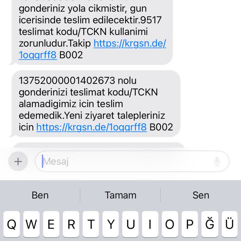 Kargo Teslimatında Yaşanan Sorun
