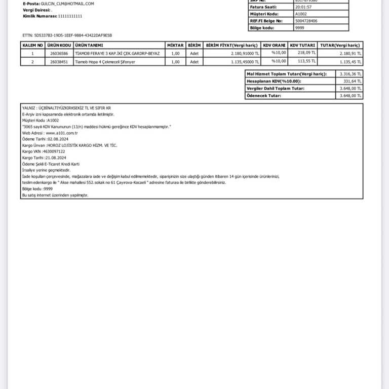 A101'den Aldığım Gardırop Ve Şifonyerde Eksik Ve Hatalı Parçalar