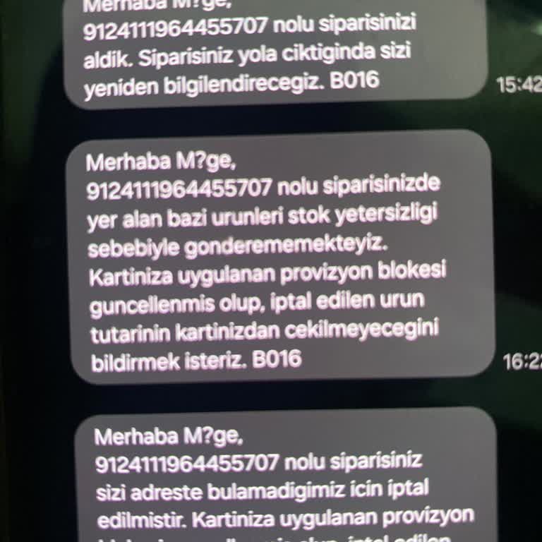 Sipariş Teslimatında Yaşanan Sorun Ve İletişim Eksikliği