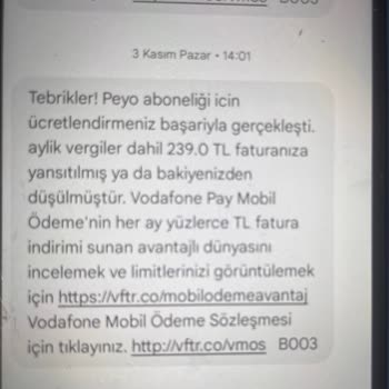 Vodafone Pay Üzerinden Bilgim Dışında Yapılan Abonelikler Ve Haksız Faturalandırma