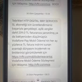 Vodafone Pay Üzerinden Bilgim Dışında Yapılan Abonelikler Ve Haksız Faturalandırma