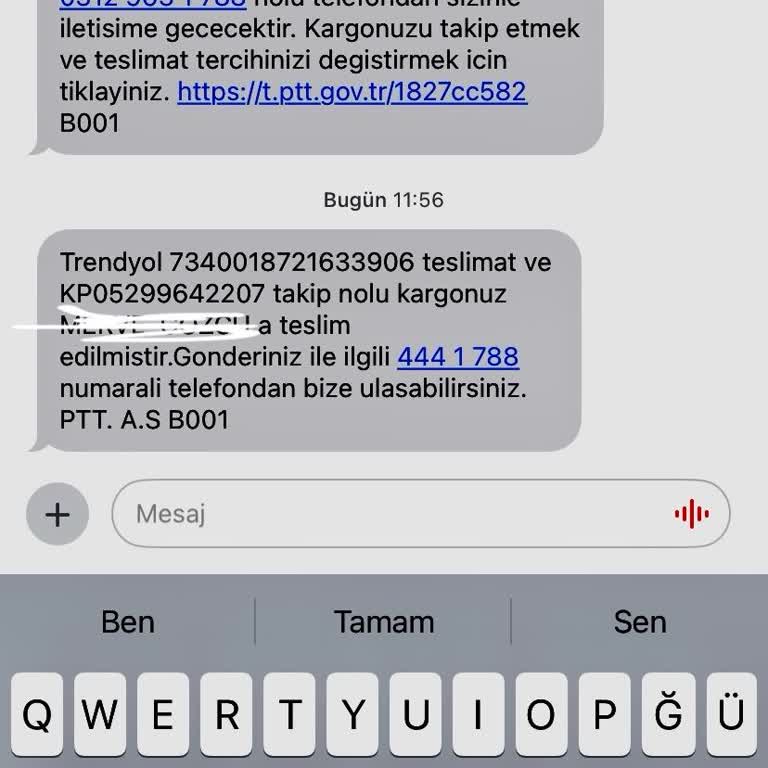 PTT Kargo Teslim Edilmediği Halde Teslim Edildi Mesajı