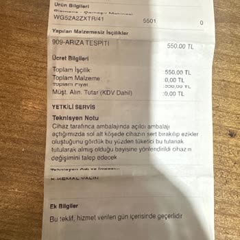 Siemens'ten Aldığımız Çamaşır Makinesi Vuruk Çıktı, Mağduriyetimiz Giderilmiyor