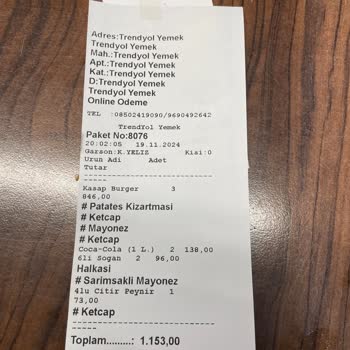 Kasap Burger Menüsünde Hijyen Sorunu