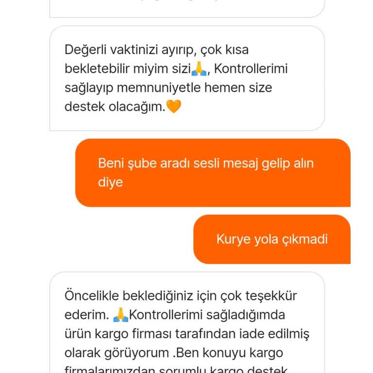 Kargomun İadesi Hakkında Bilgilendirilmedim