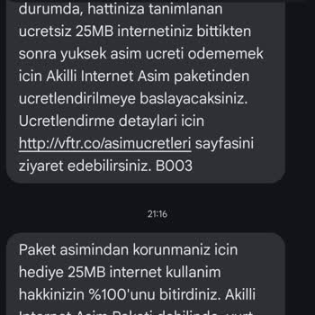 Mobil Veri Aşım Sorunu Ve Vodafone'un Yanıltıcı Ücretlendirmesi