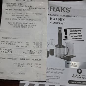 Patlayan Blender Ve Uzayan Servis Süreci