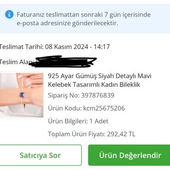 Keskin Kenarlı Kelebek Bileklik Hayal Kırıklığı