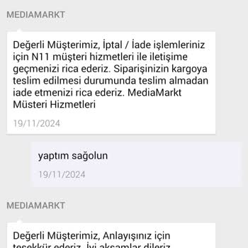 N11'de İptal Sürecinde Mağduriyet Yaşıyorum