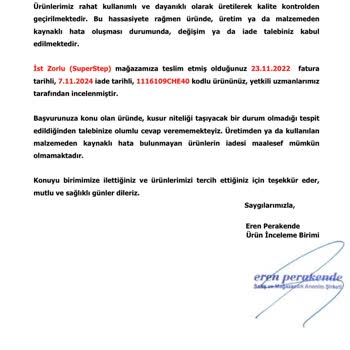 SuperStep Ürün İnceleme Sürecinde Hayal Kırıklığı