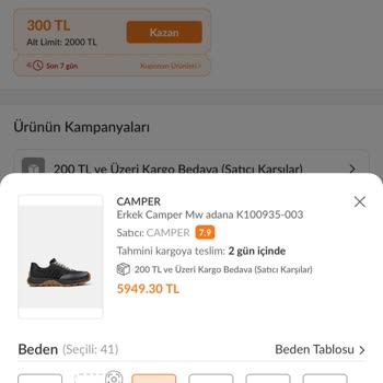 Trendyol Ve Camper Stok Ve Fiyat Sorunu