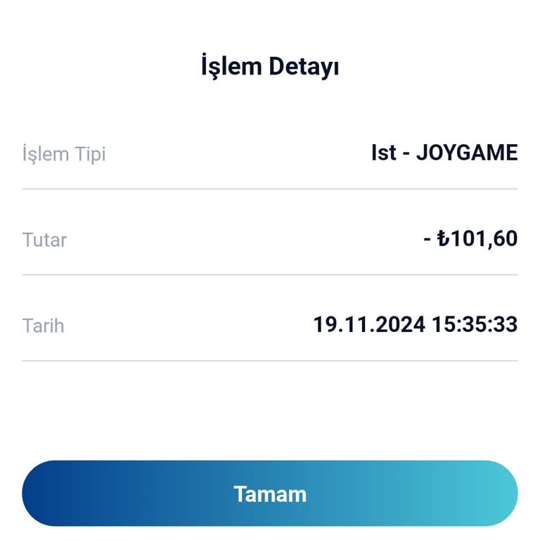 Joypara Yatırılmayan İşlem Sorunu