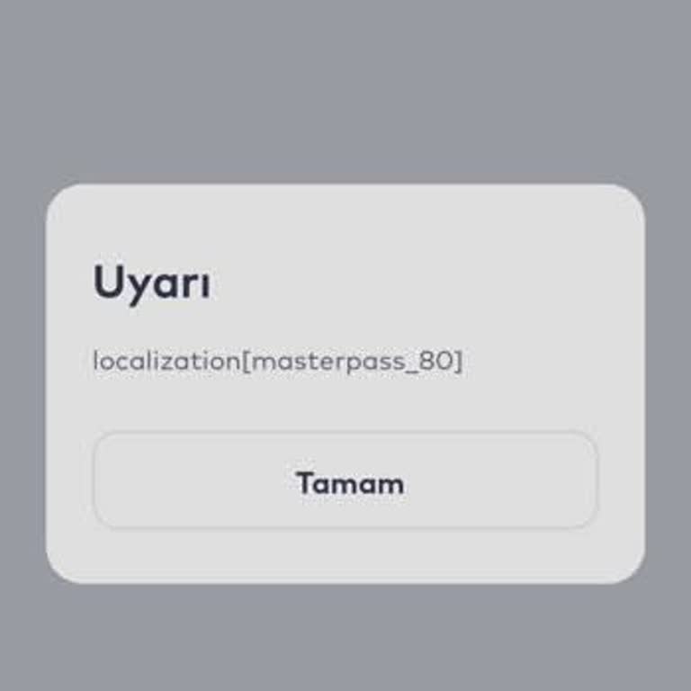 Masterpass İle Online İşlemlerde Sürekli Hata