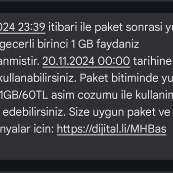 Haksız İnternet Paketi Ücreti