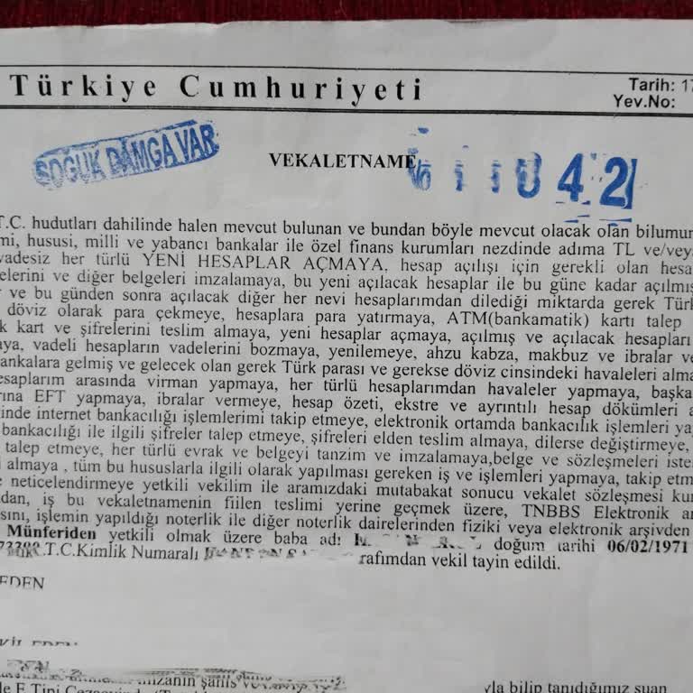 Yapı Kredi Bankası'nın Vekaletnameyi Tanımaması Ve Hesap Erişim Sorunu