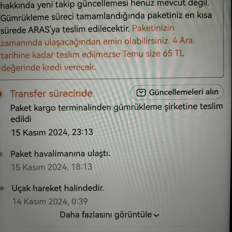 Gümrükte Takılan Kargo Ve Güncellenmeyen Bilgiler