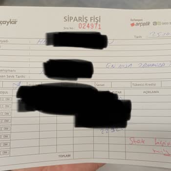 Arçelik'ten Gelen Hasarlı Ürün Ve Değişim Talebi