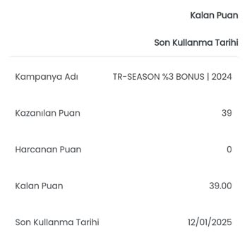 2500 TL Üzeri Alışverişte Eksik Puan Sorunu