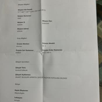 41 Günlük Bekleyiş: Buharlı Temizleyici İade Sürecinde Yaşanan Sorunlar