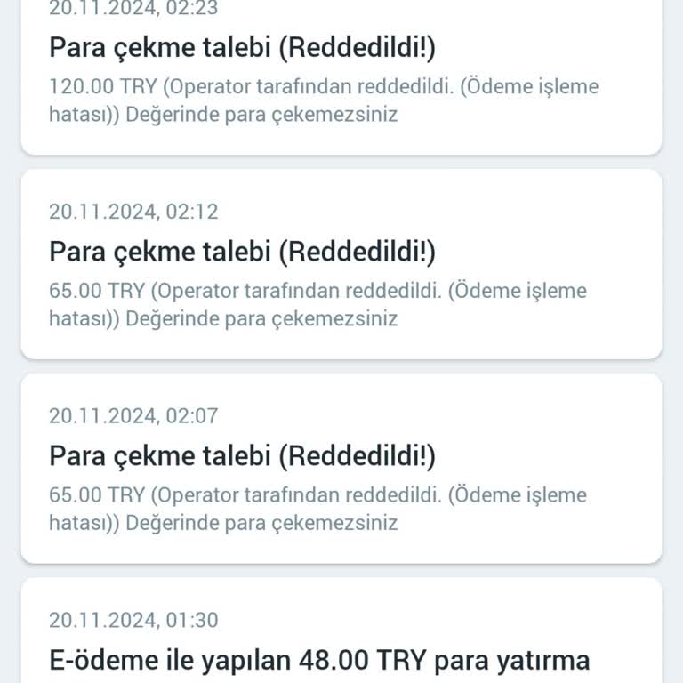 Para Çekim İşlemlerinde Sürekli Red Ve Gecikme Sorunu