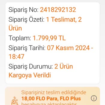 FLO Kampanya Ürünü Teslim Edilmedi