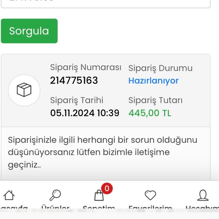 Sipariş Gecikmesi Ve İletişim Sorunu