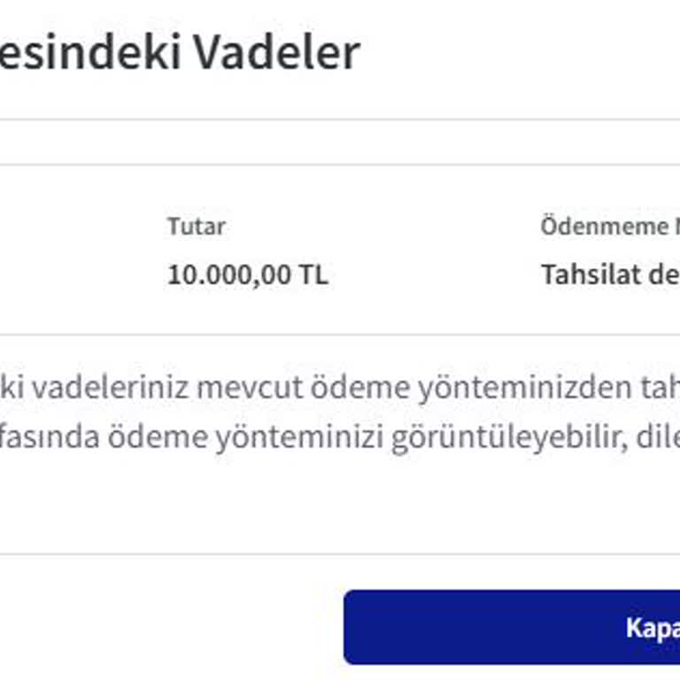 Aylık Otomatik Tahsilat Sorunu