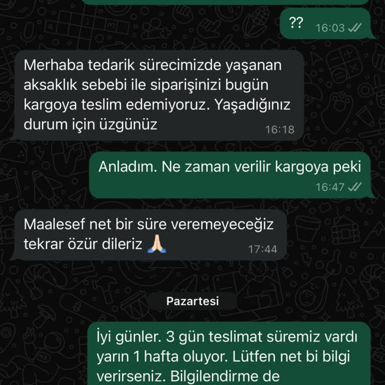 Sipariş İptali Ve Geciken Para İadesi Mağduriyeti