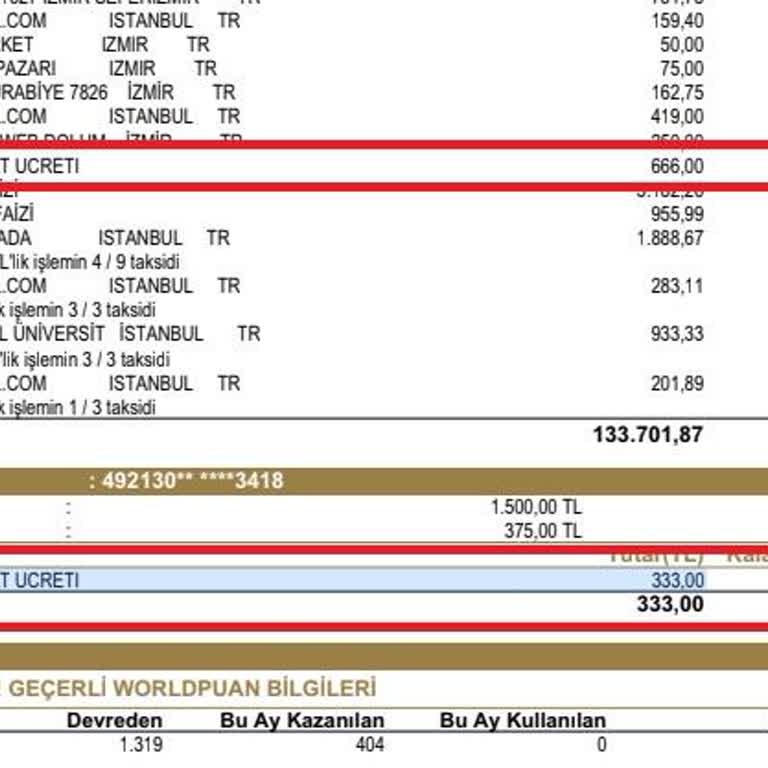 Yapı Kredi Bankası Kart Aidatı Şikayeti