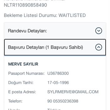 Vize Randevu Bilgilerinde Pasaport Numarası Sorunu