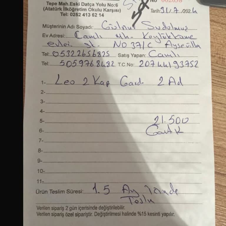 Gardırop Teslimatında 3.5 Aylık Gecikme