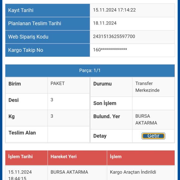 Sürat Kargo'da Uzun Süreli Teslimat Gecikmesi