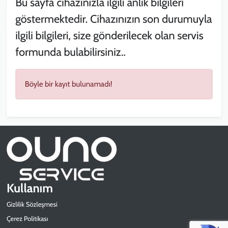 Servis Sürecinde Cihazım Kayboldu!