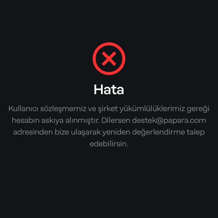 Papara Hesabım Sebepsiz Askıya Alındı Ve İade Süreci Belirsiz