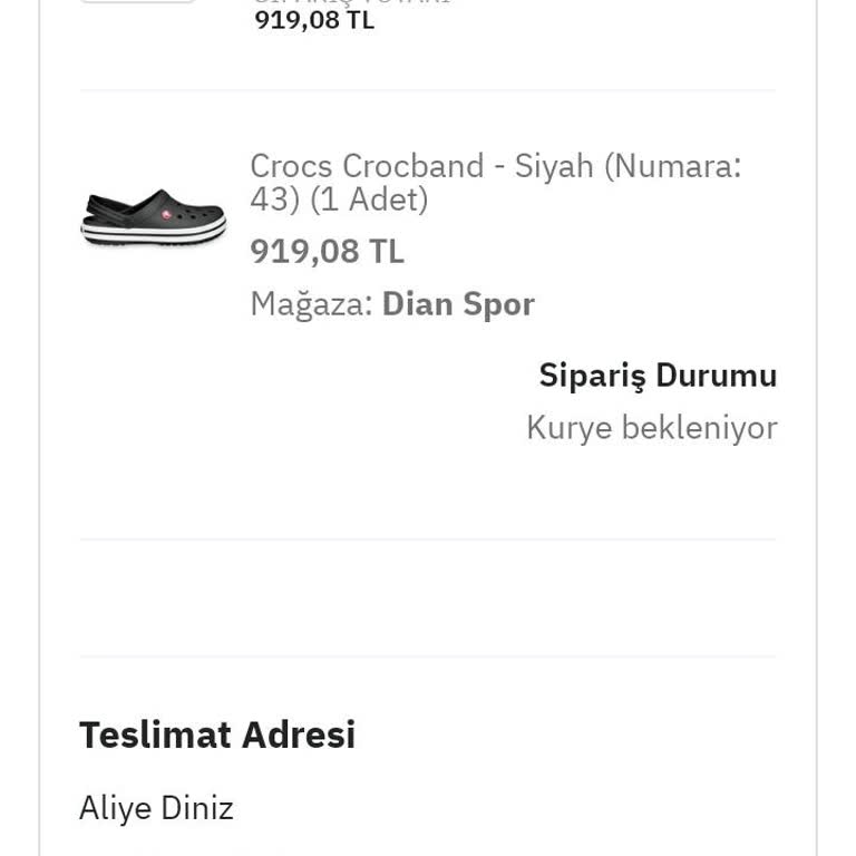 Epttavm'de Geciken Crocs Terlik Siparişi