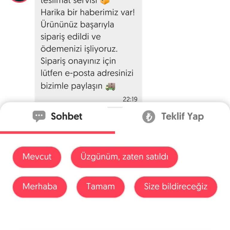 Letgo Mesajındaki Şüpheli Durum Hakkında Araştırma Talebi