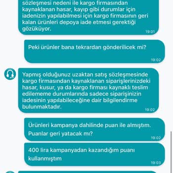 Watsons Kampanya Puanlarımın İadesi Yapılmadı