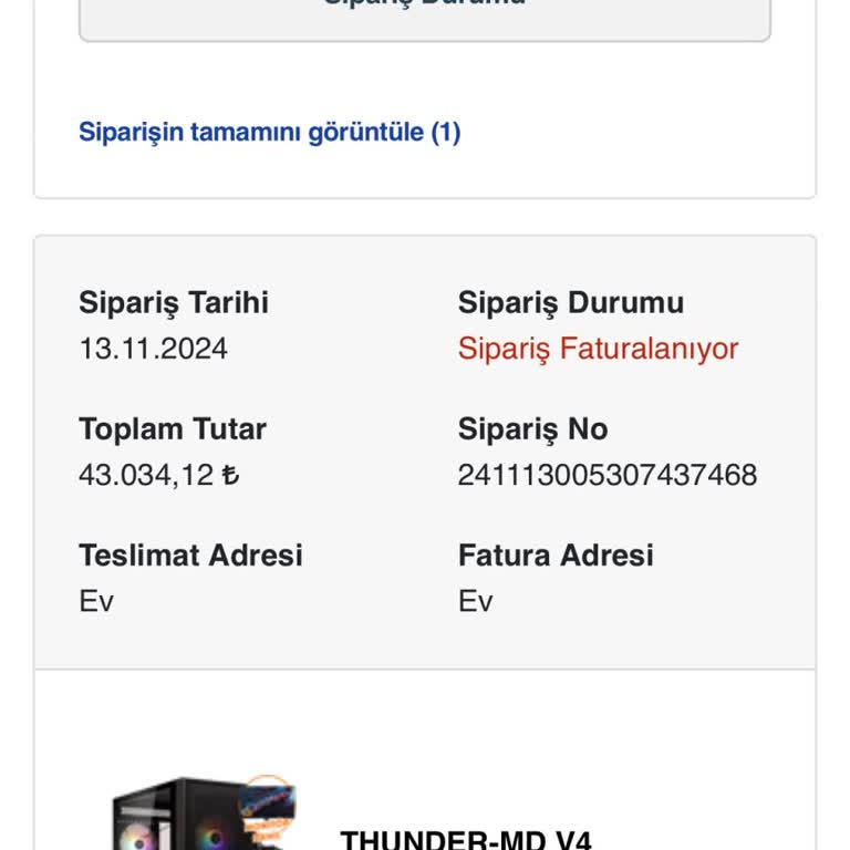 Sipariş Teslimatında Yaşanan Gecikme