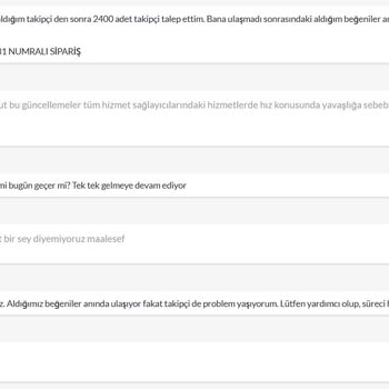 Takipçi Siparişim Yalanlarla Geciktiriliyor!