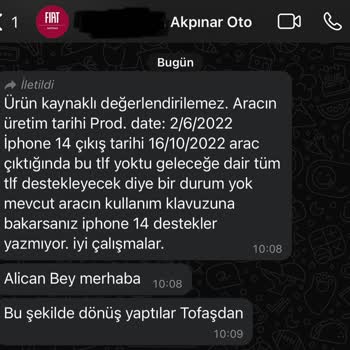 2022 Model Egea Cross'un Kablosuz Şarj Sorunu Ve TOFAŞ'ın İlgisizliği
