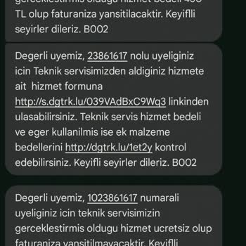 Haksız Servis Ücreti Ve Yetersiz Cihaz Değişimi