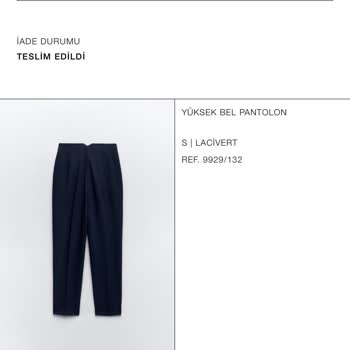 Zara'dan Aldığım Pantolonun Kalite Sorunları Ve Müşteri Hizmetleri Hayal Kırıklığı