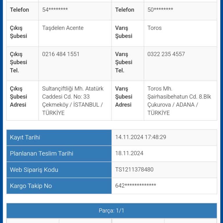 Kargo Aktarma Merkezinde Bekletilen Paket Sorunu