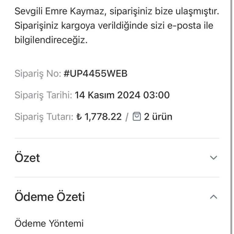 Siparişin Gecikmesi Ve İletişim Eksikliği
