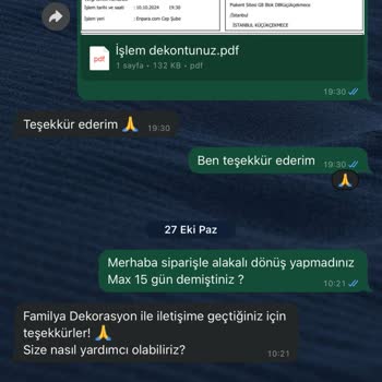Sipariş Teslimatında Aksaklık Ve İade Sorunu